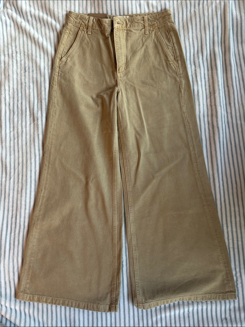 Boden Wide-Leg Pants in Tan